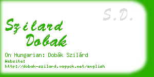 szilard dobak business card